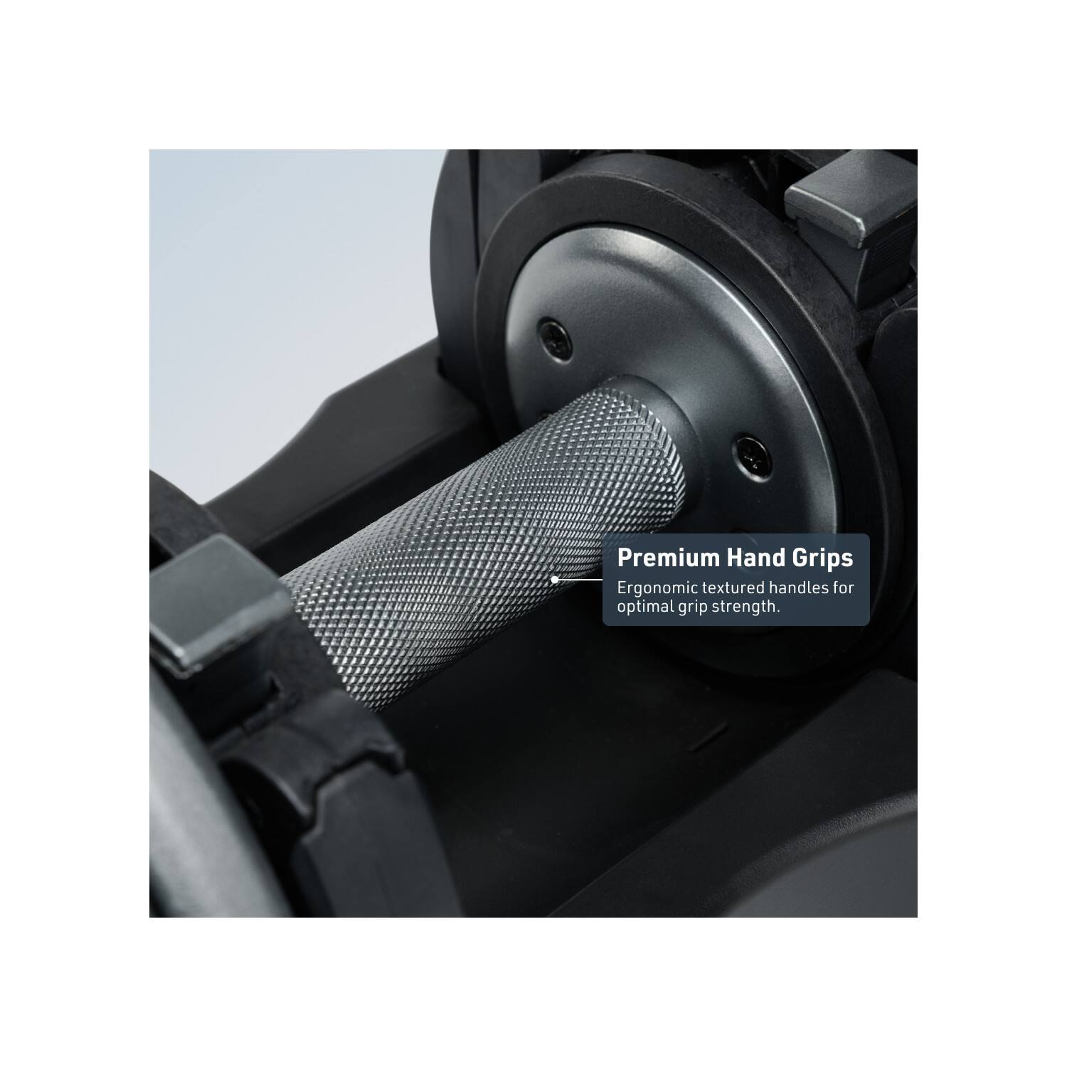 Premium Hand Grips  
Ergonomic textured handles for optimal grip strength.