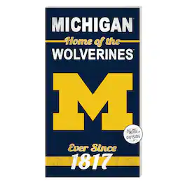Jardine - Michigan Wolverines 11'' x 20'' Home Of The Sign - Navy