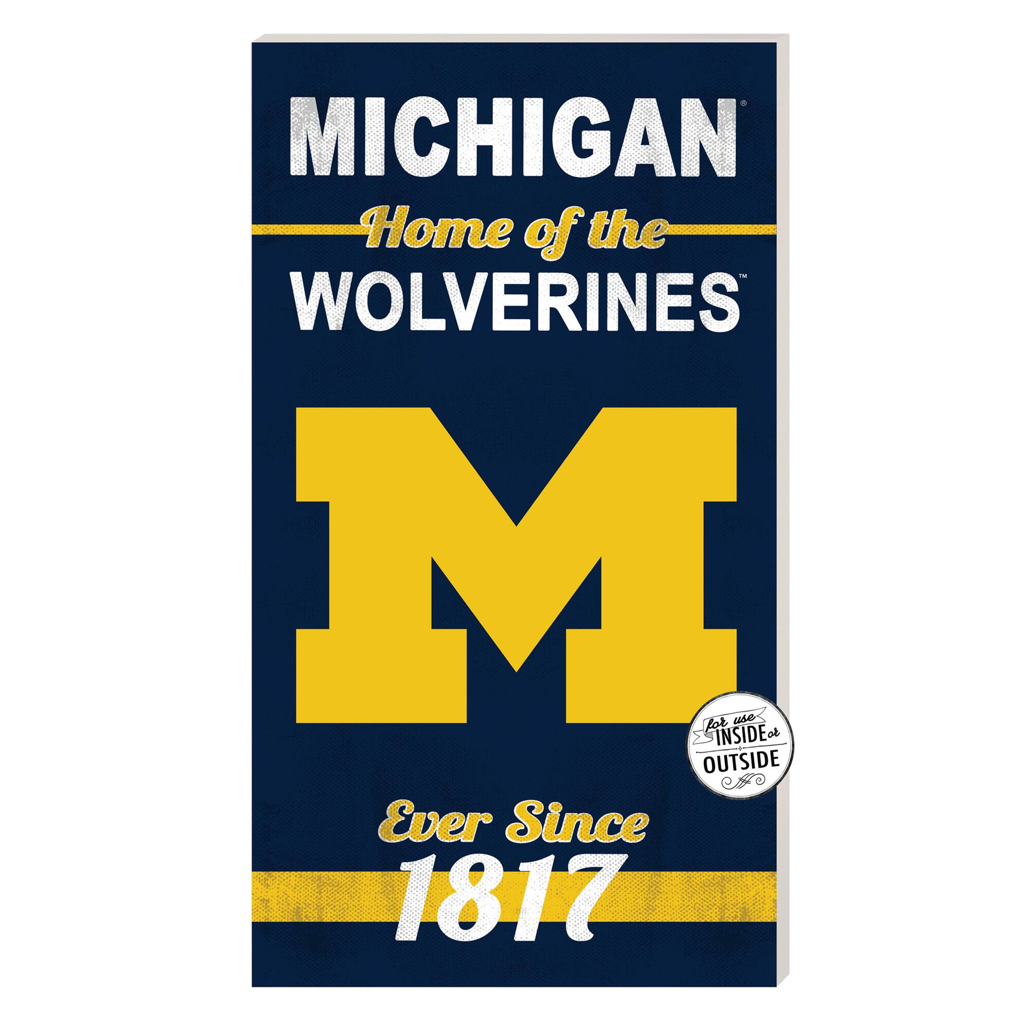 Michigan Wolverines 11'' x 20'' Home Of The Sign