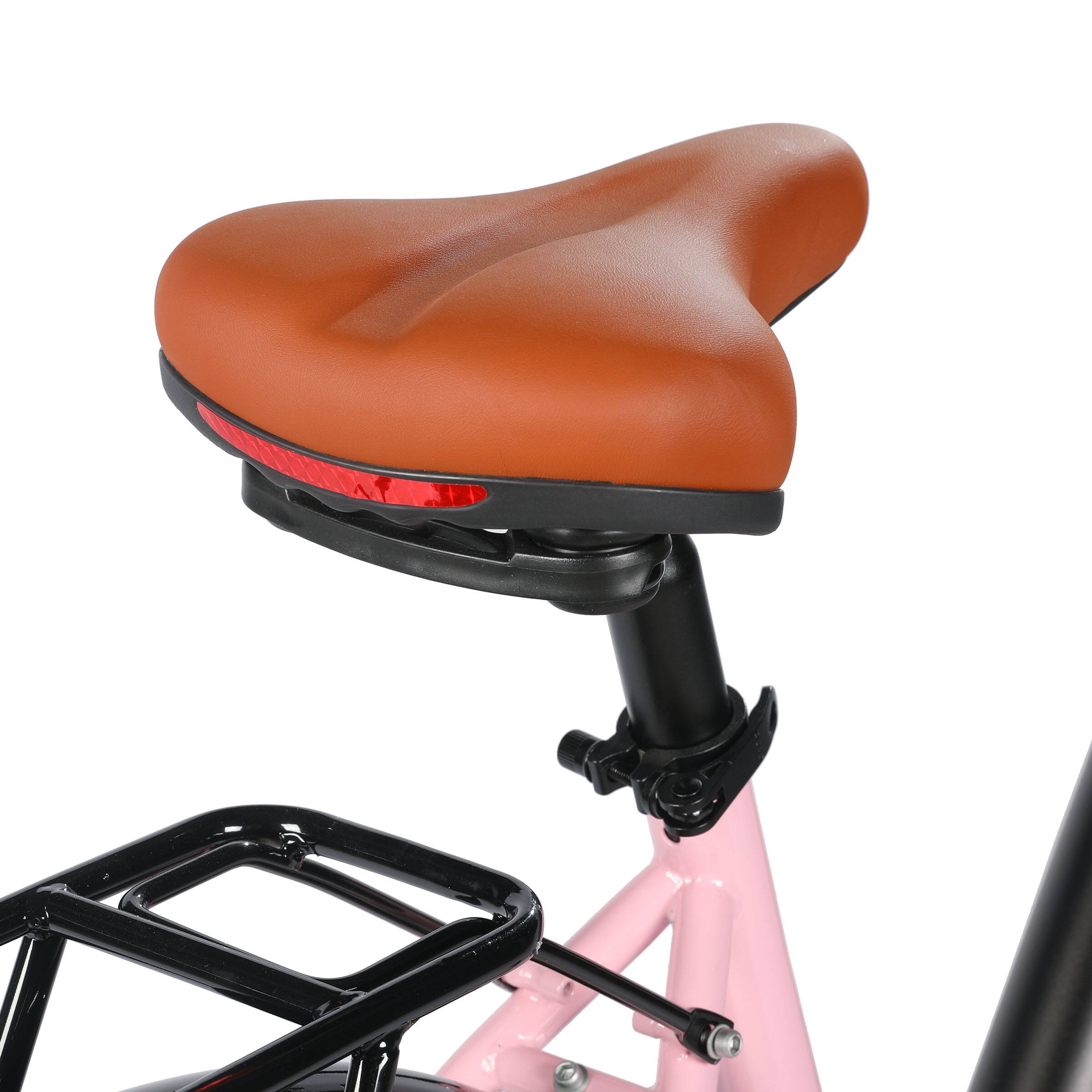 Alt View 7. HILAND - ‌Ambrum 26" Electric Bike for Adults, City Commuter E-Bike, 500W Motor, 36V 10.4AH Battery, Pink - Pink.
