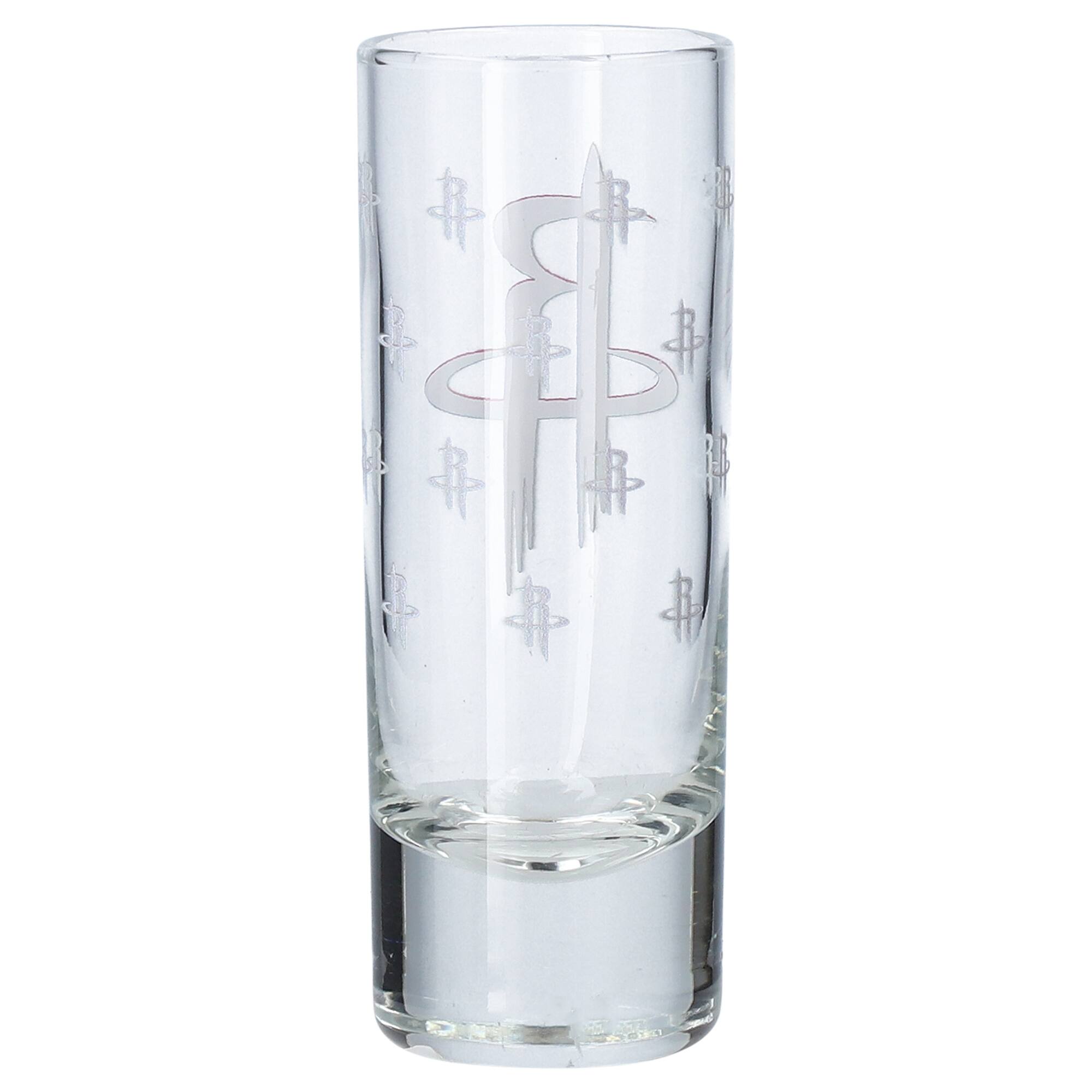 Alt View 1. Logo Brands - Houston Rockets 2.5oz. Satin-Etched Tall Shot Glass - Multicolor.