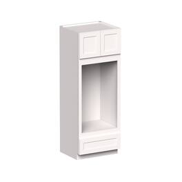 Boyel Living - 33-in W x 90-in H x 27-in D Shaker RTA Kitchen Double Oven Cabinet with Soft-Close - White Shaker