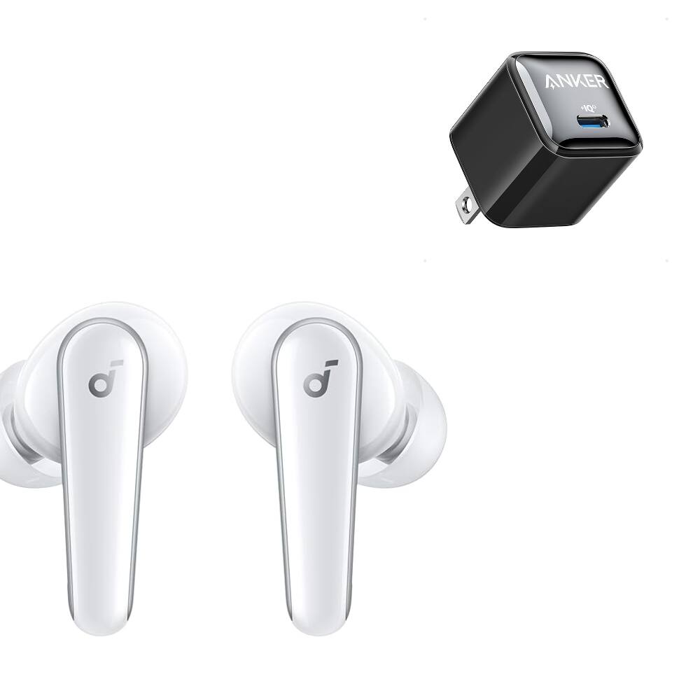 Soundcore - P41i by Anker with USB C Charger Block 20W，Adaptive Noise Cancelling Earbuds with Portable Charging