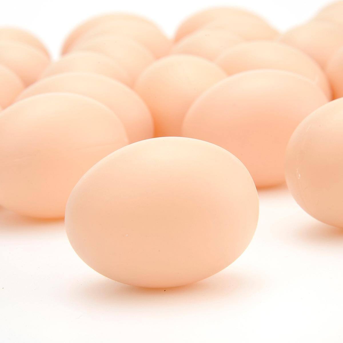 Alt View 1. JuzToys - 30pcs Kids Realistic Chicken Eggs Toys, Play Food Toy Eggs for Pretend Play, Easter Decor, Egg Hunt Game - Brown.