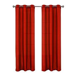 RT Designers Collection - RT Designer Collection Nancy Grommet Luxurious Modern Design Curtain Panel 54" x 95" - Red