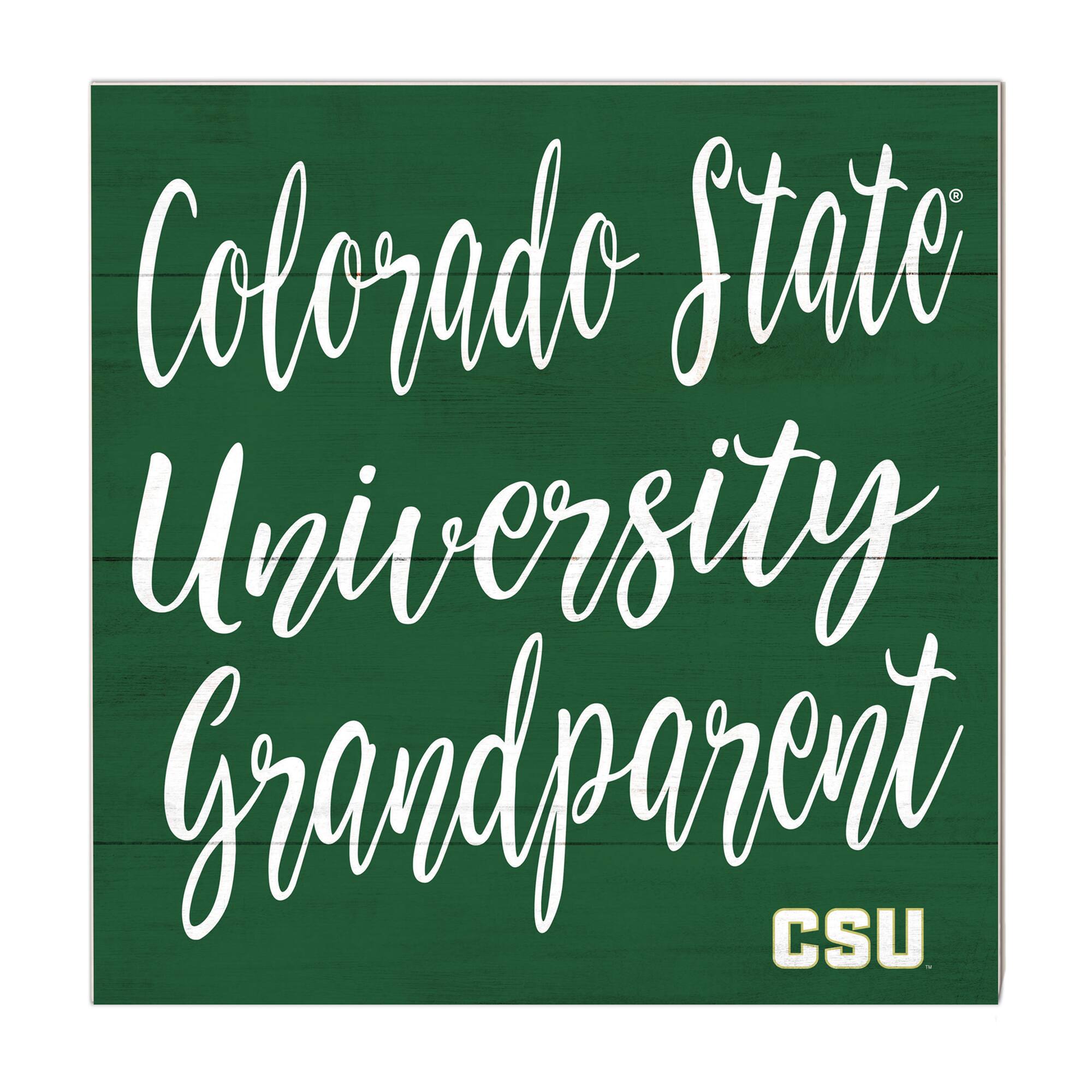 Green Colorado State Rams 10'' x 10'' Grandparent Plaque