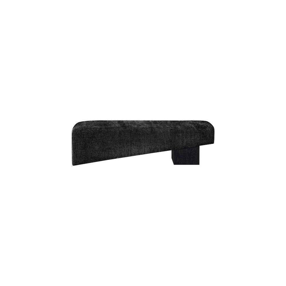 Alt View 2. Meridian Furniture - Alora Black Fabric Bench - Black.