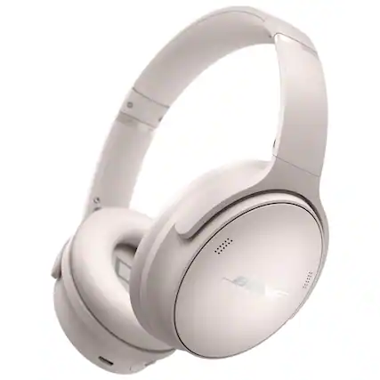 Front. Bose - Bose QuietComfort Wireless Noise Cancelling Over-Ear Headphones White Smoke.