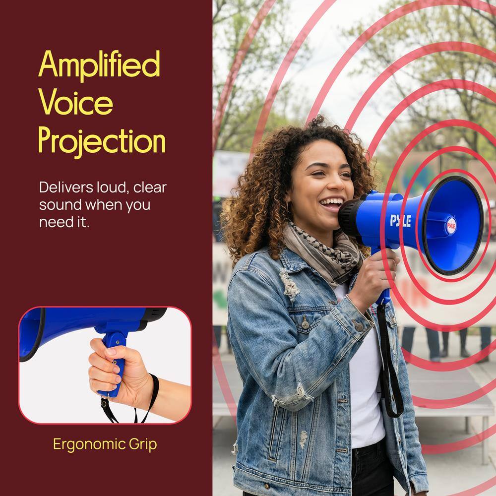 Amplified Voice Projection  
Delivers loud, clear sound when you need it.  

PS LE PHE  
Ergonomic Grip