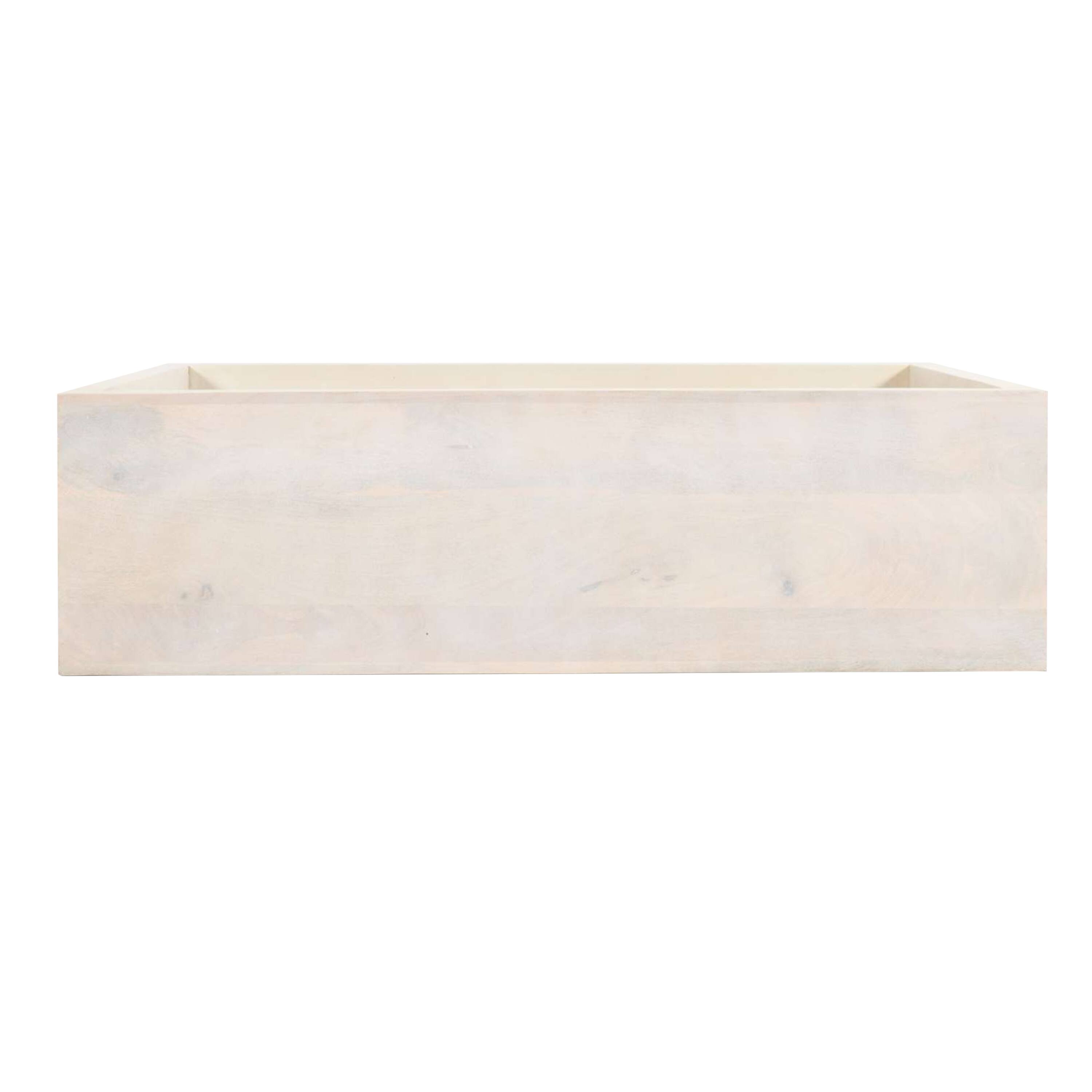 Alt View 2. Manhattan Lane - 52 Inch Sofa Console Table, Mango Wood Handcrafted Open Frame - Washed White.