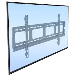Mount-It! - Low-Profile Fixed TV Wall Mount for 42–70" Screens, 220 lb Capacity, 0.9" Wall Clearance - Black