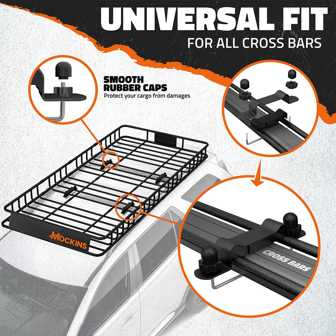 UNIVERSAL FIT FOR ALL CROSS BARS

SMOOTH RUBBER CAPS
Protect your cargo from damages

CROSS BARS