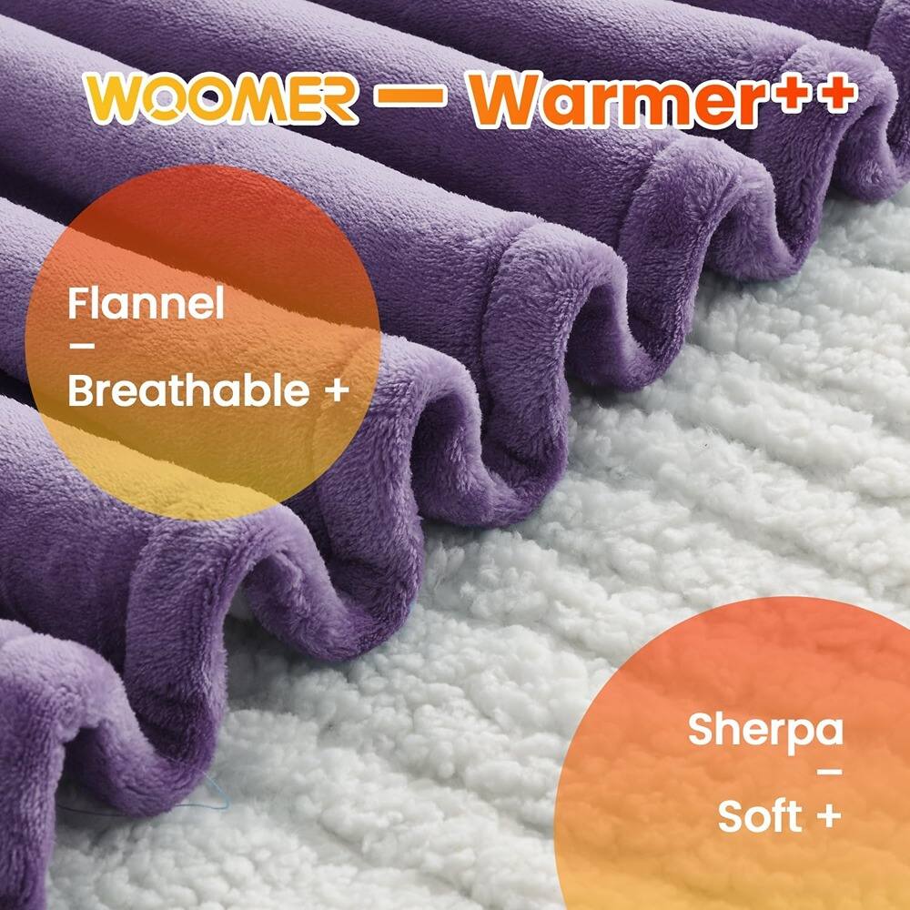 WOOMER - Warmer++

Flannel - Breathable +

Sherpa - Soft +