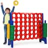 Costway - Jumbo 4-to-Score 4 in A Row Giant Game Set Kids Adults Family Fun - Red,Blue