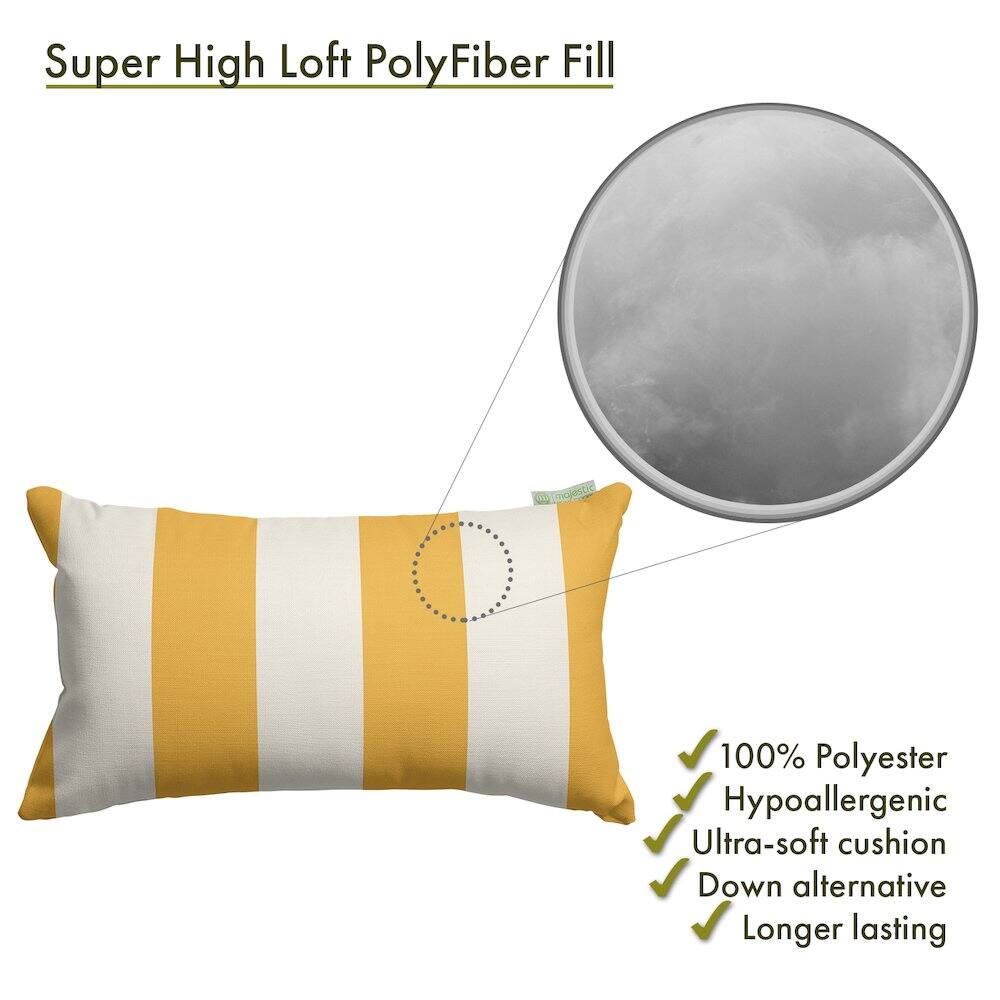 Super High Loft PolyFiber Fill

- 100% Polyester
- Hypoallergenic
- Ultra-soft cushion
- Down alternative
- Longer lasting