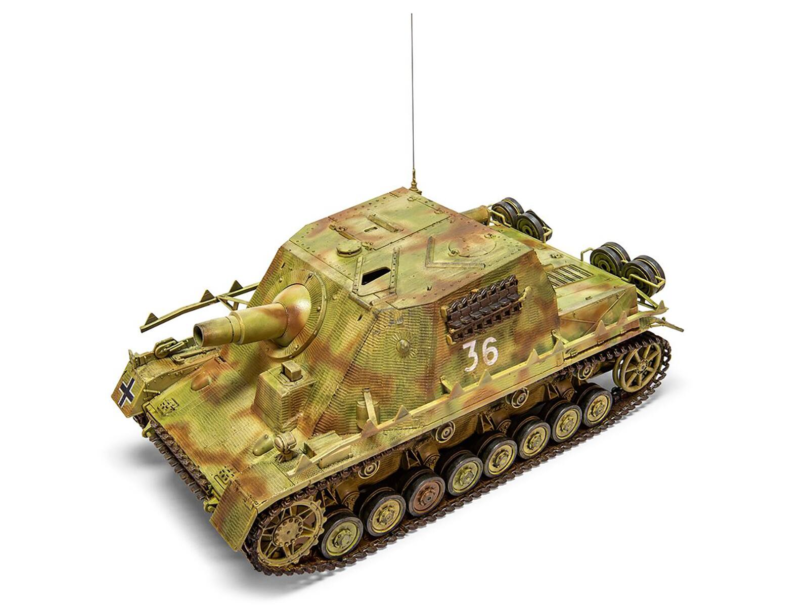 Alt View 2. Airfix - Level 3 Model Kit of Sturmpanzer IV Brummbar "Mid Version" Tank with 2 Scheme Options 1/35 plastic model kit by Airfix.