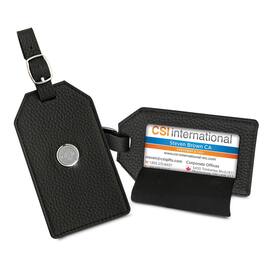 Jardine - Alabama Crimson Tide Leather Luggage Tag - Black