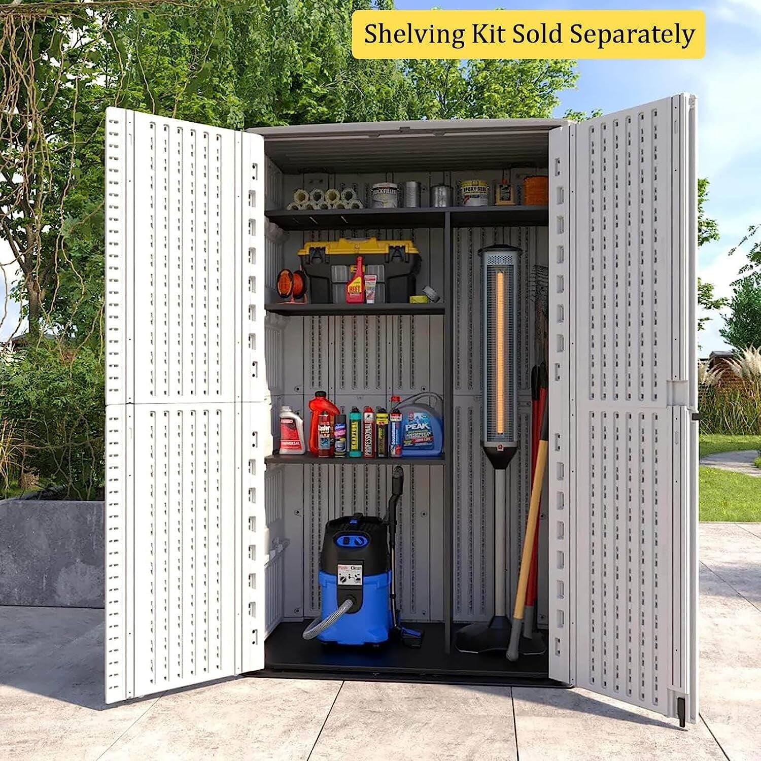 Shelving Kit Sold Separately