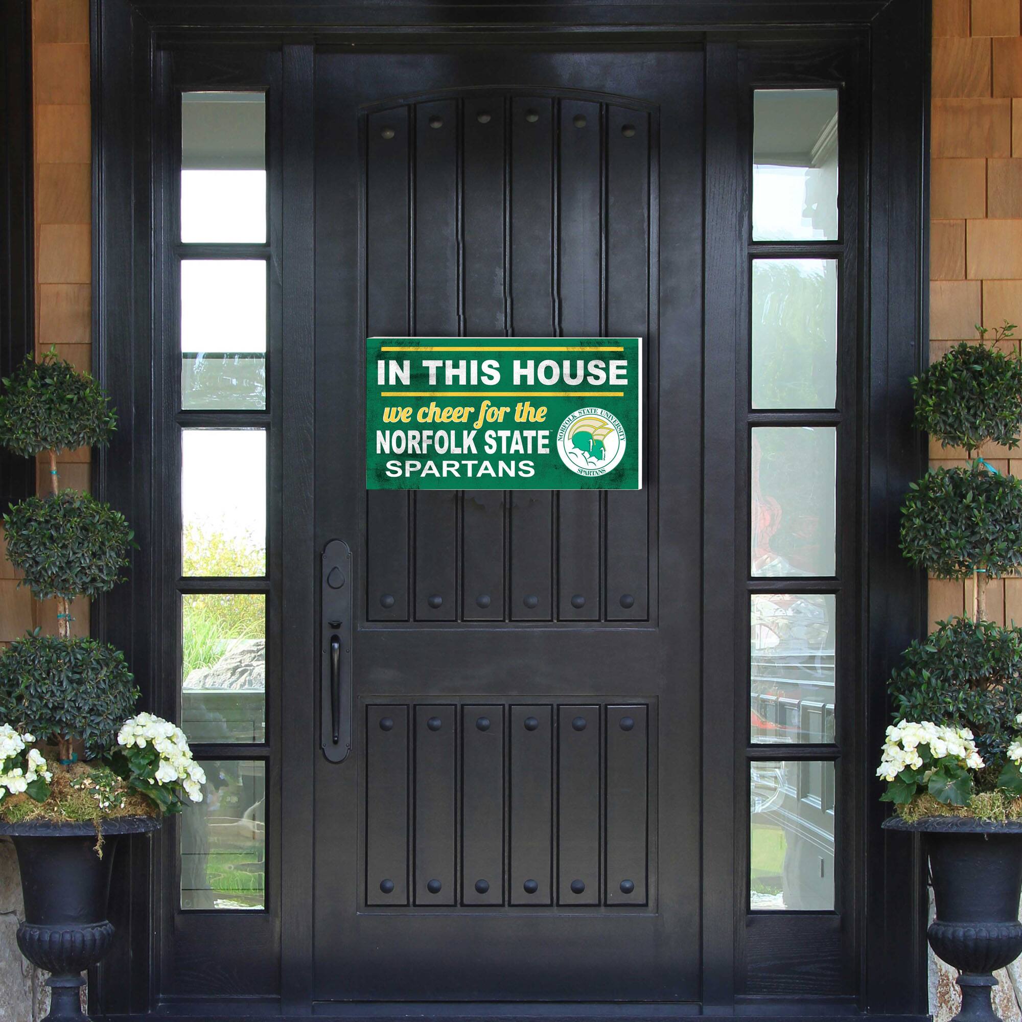 IN THIS HOUSE  
we cheer for the  
NORFOLK STATE  
SPARTANS