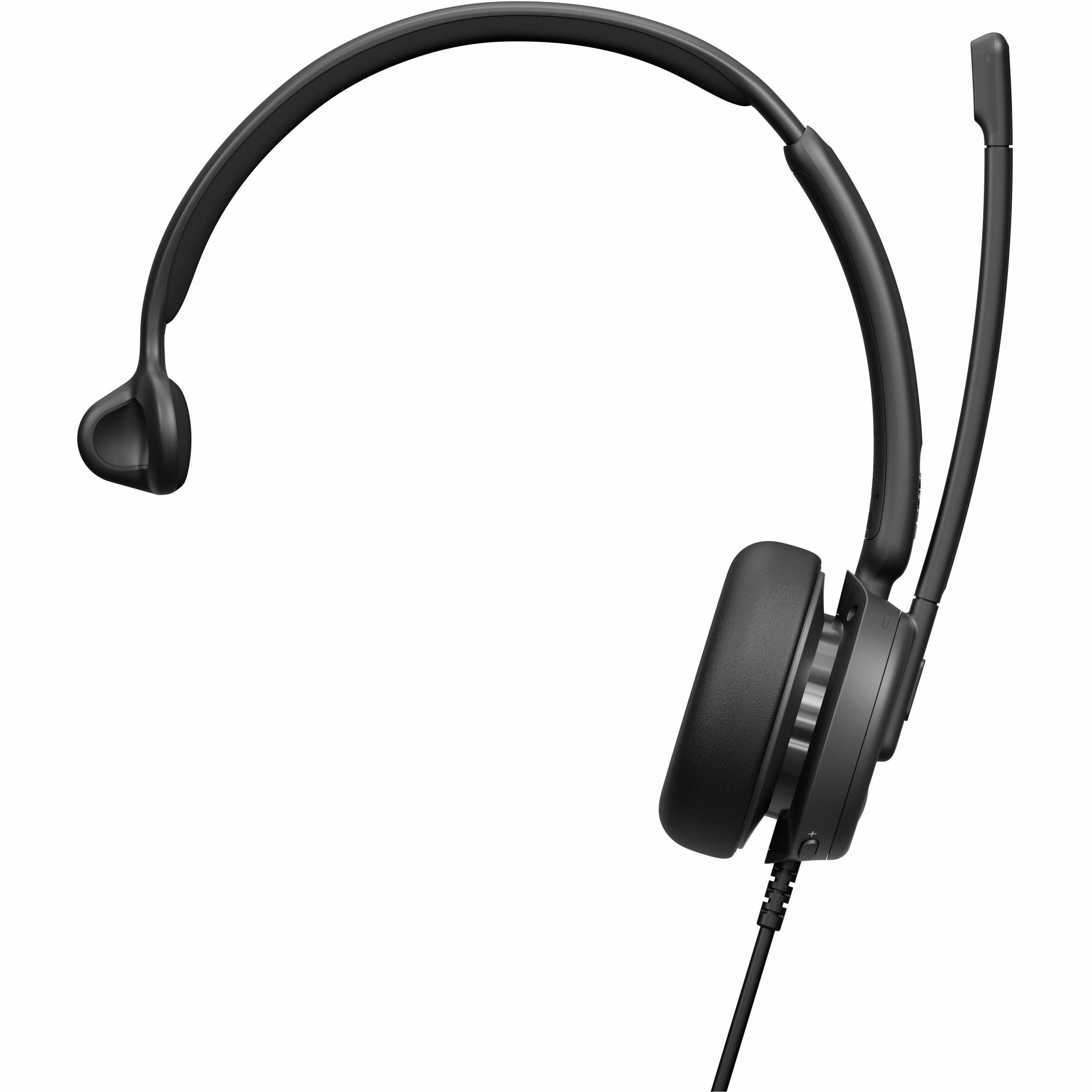 Alt View 5. EPOS - EPOS IMPACT 430T Headset - Microsoft Teams Certification - Mono - USB Type C - Wired - 32 Ohm - 20 Hz to 20 kHz - On-ear - Black.