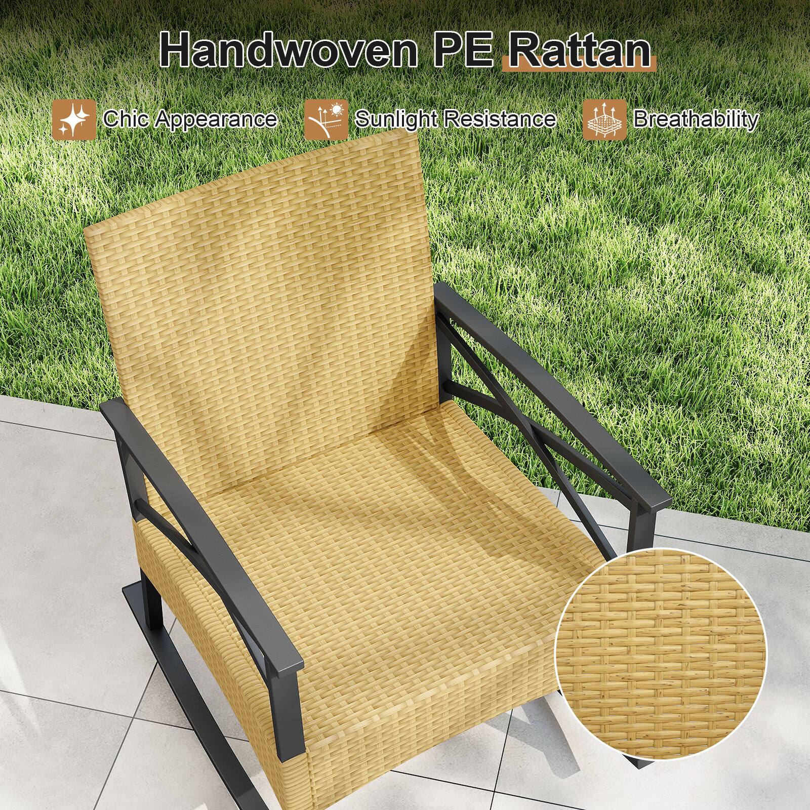 Handwoven PE Rattan  
- Chic Appearance  
- Sunlight Resistance  
- Breathability