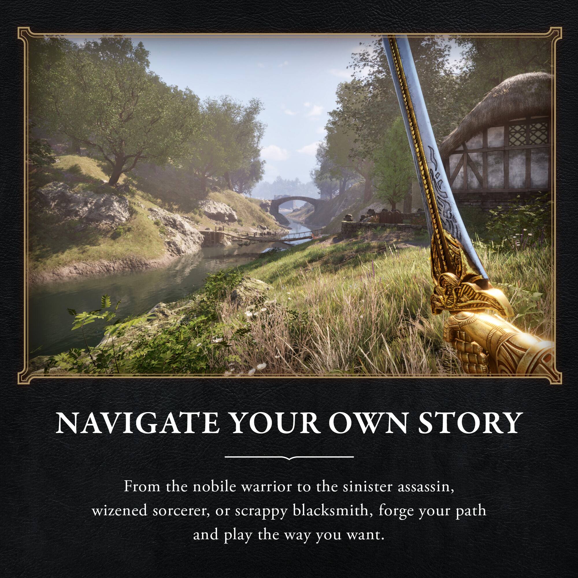 Navigate Your Own Story: From the noble warrior to the sinister assassin, wizened sorcerer, or scrappy blacksmith, forge your path and play the way you want.