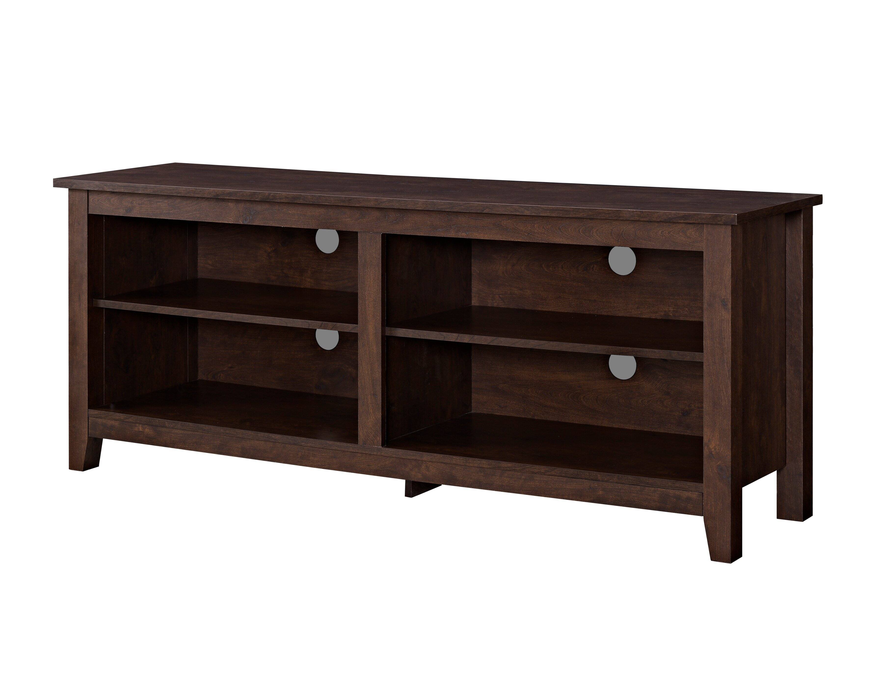Back. APRILSOUL - Classic Open-Storage TV Stand for TVs up to 65 Inch - Brown - Brown.