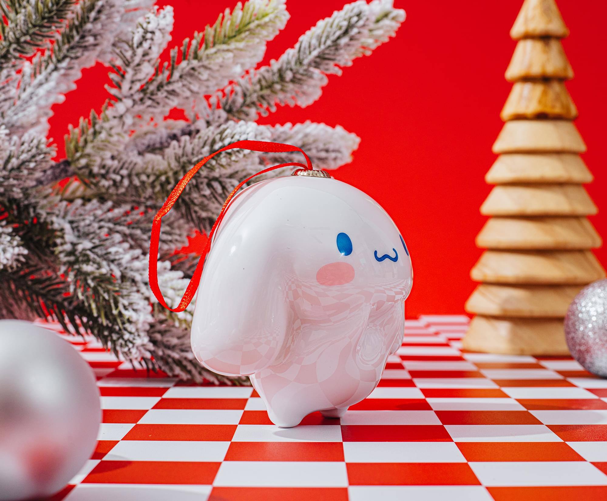 Alt View 5. Surreal Entertainment - Sanrio Cinnamoroll 4-Inch Shatterproof Decoupage Ornament - White.