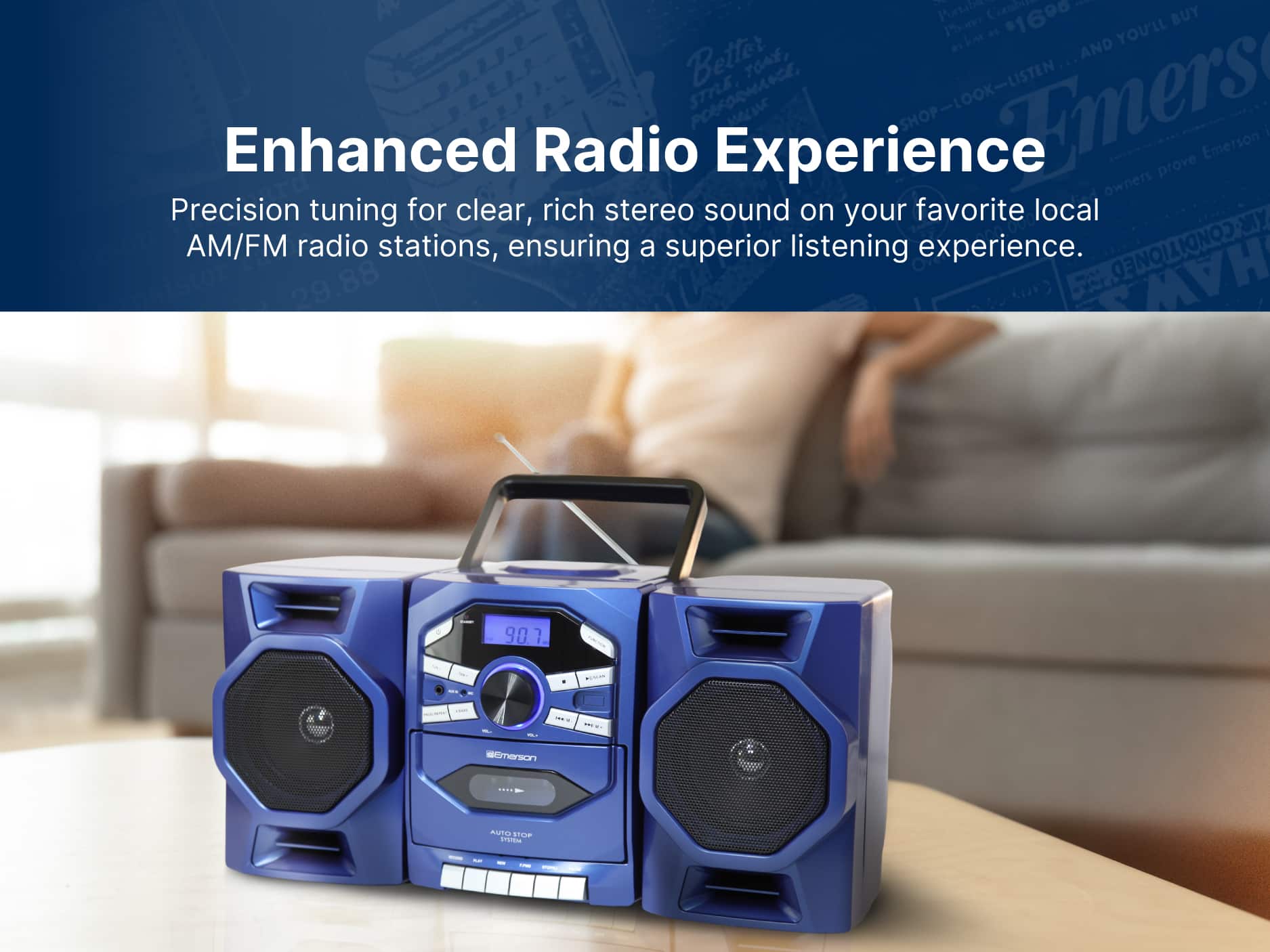 Enhanced Radio Experience
Precision tuning for clear, rich stereo sound on your favorite local AM/FM radio stations, ensuring a superior listening experience.