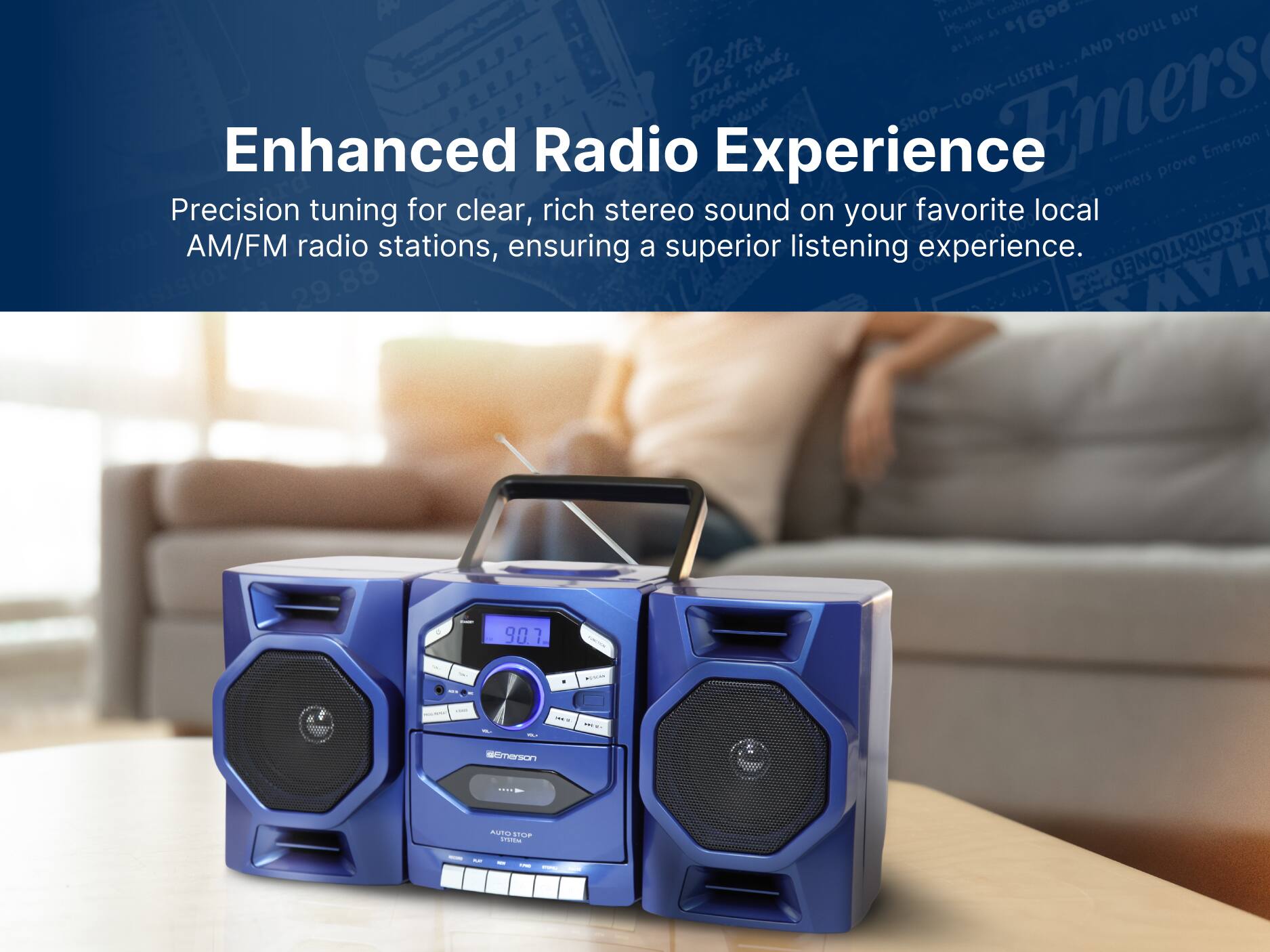 Enhanced Radio Experience

Precision tuning for clear, rich stereo sound on your favorite local AM/FM radio stations, ensuring a superior listening experience.