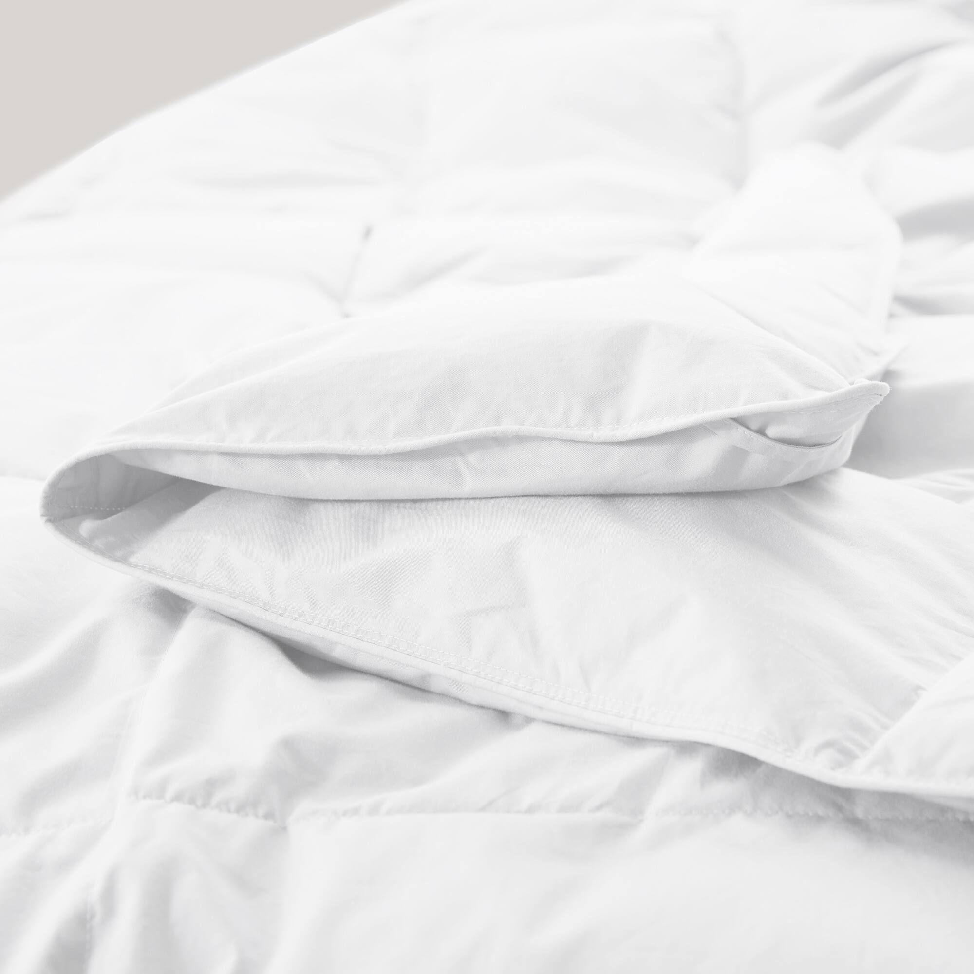 Back. Puredown - Puredown Lightweight Organic Cotton Down Fiber Comforter, White, King - White.