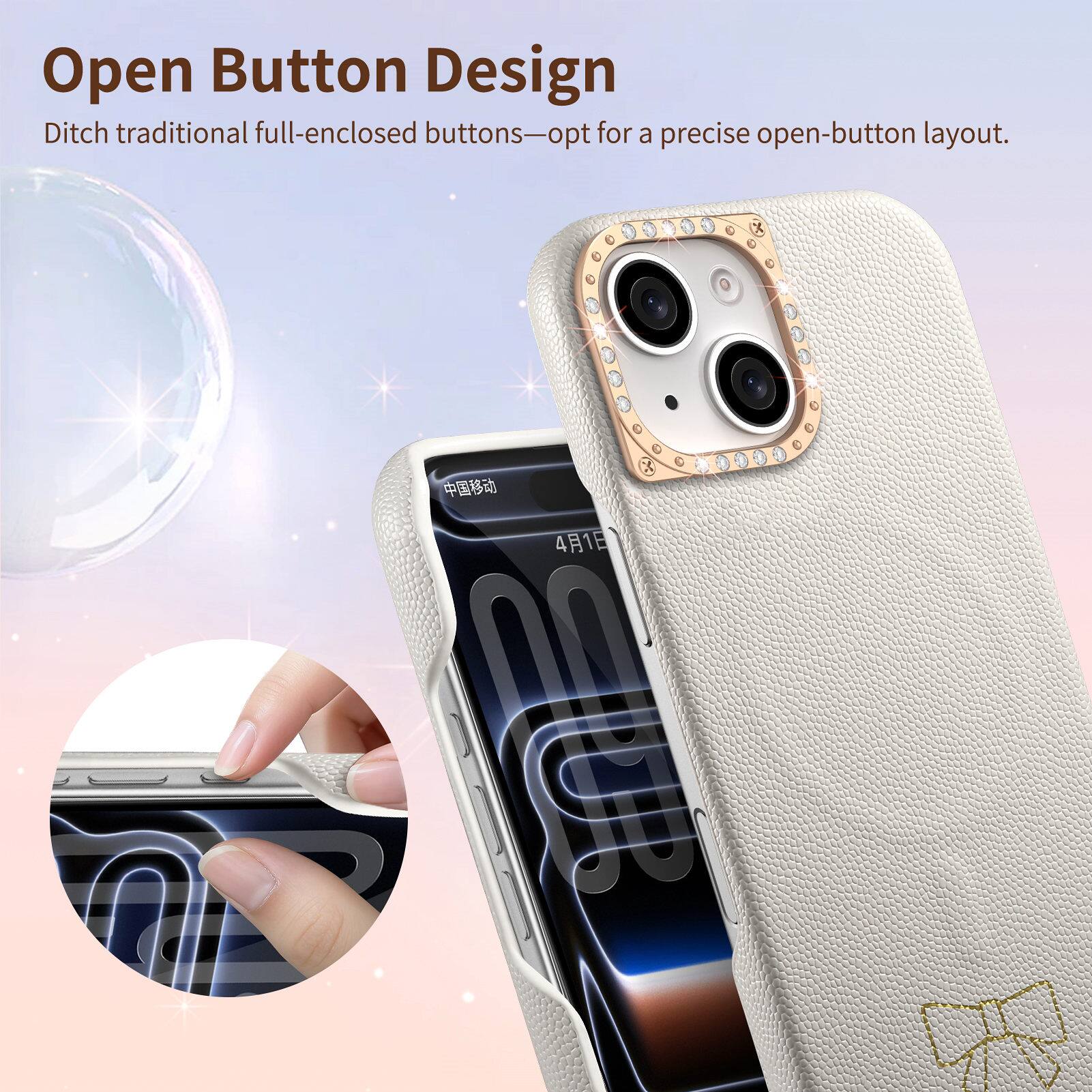 Open Button Design  
Ditch traditional full-enclosed buttons—opt for a precise open-button layout.
