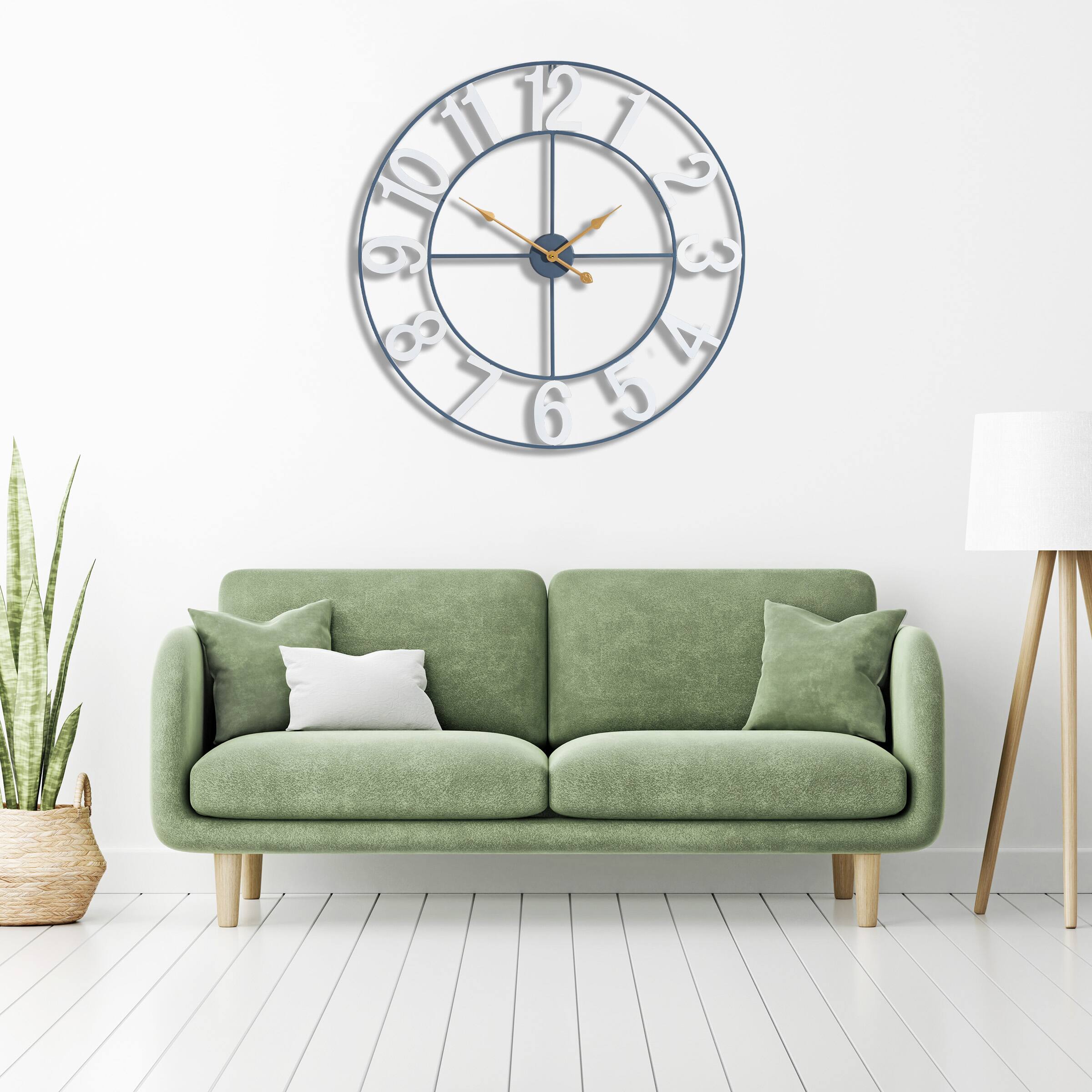 Alt View 4. Sorbus - Sorbus Large Wall Clock for Living Room Decor - Wall Clock for Kitchen - 32 inch (81 CM) - Battery Operated Analog Clock - White.