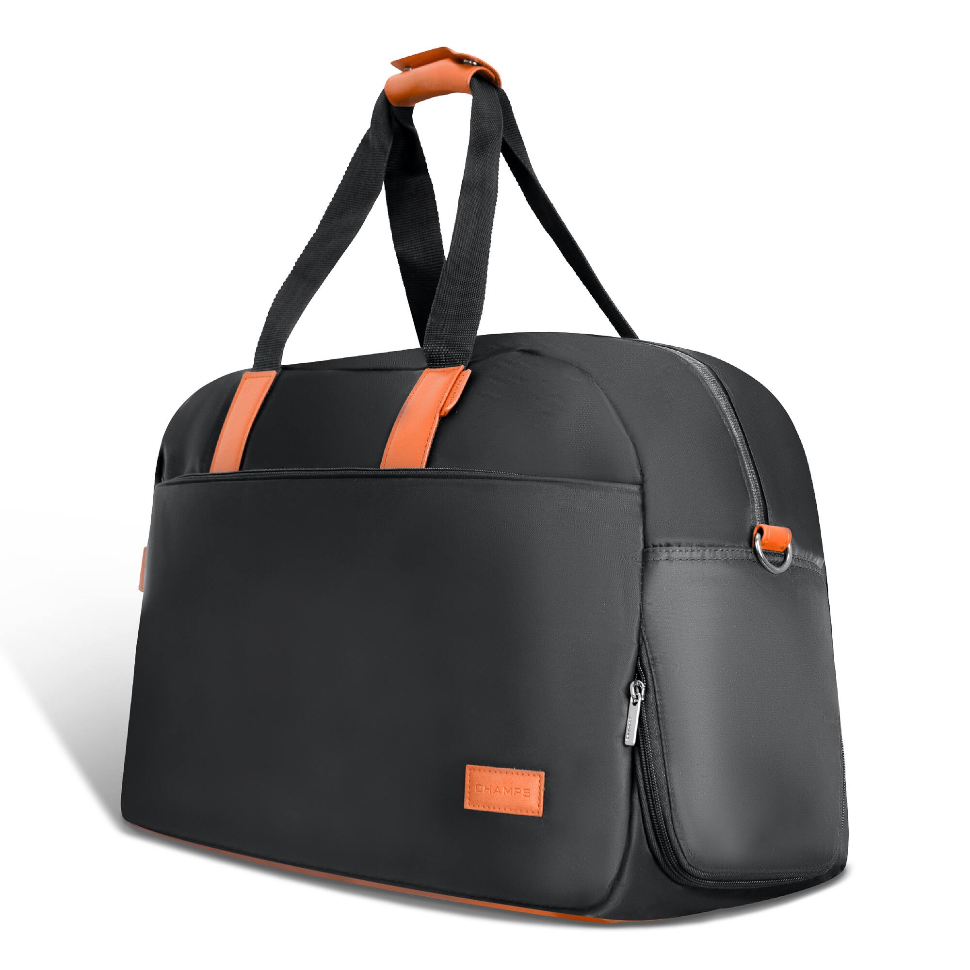 Back. Champs - Vintage Weekender Duffel Bag - Black.
