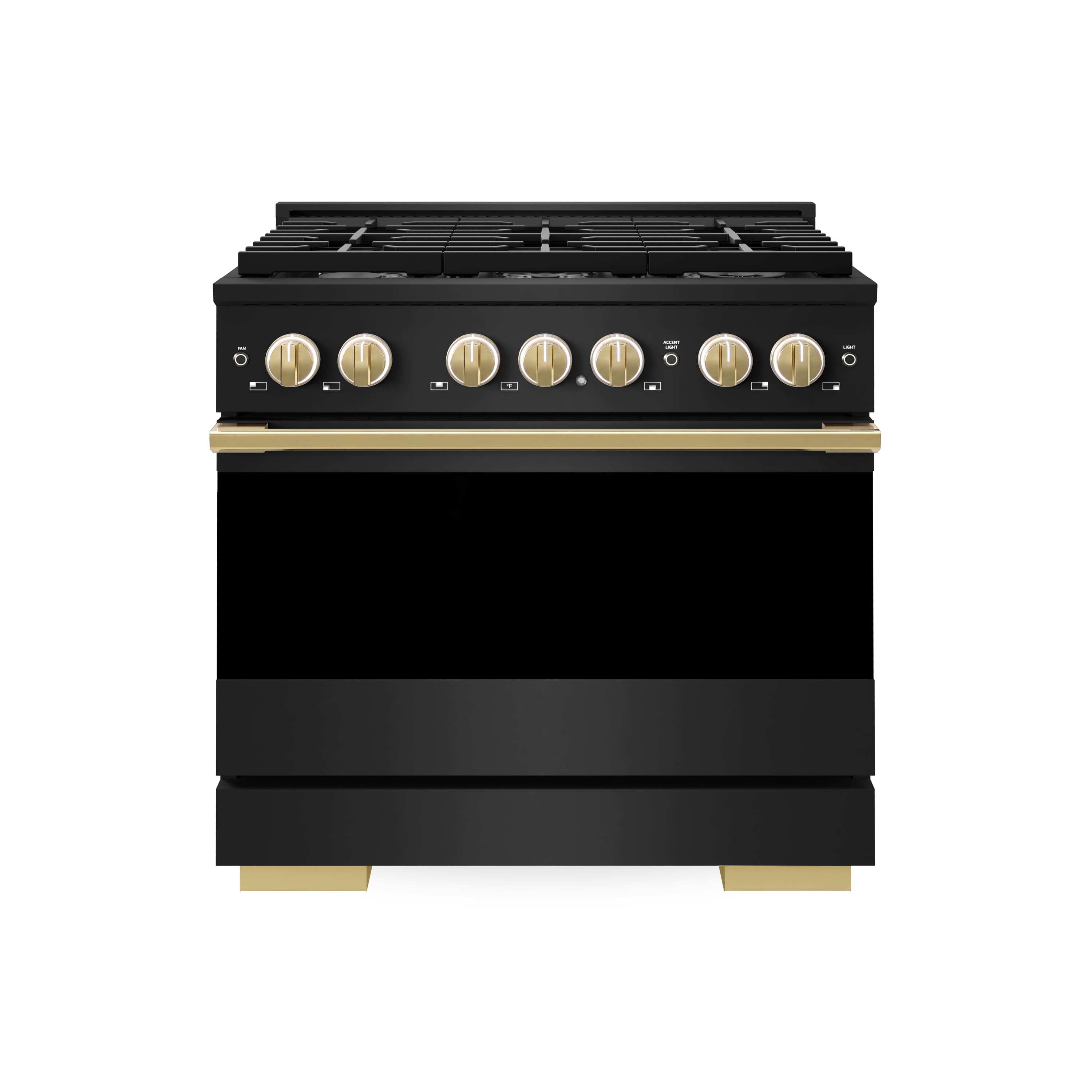 ZLINE - Autograph 36 in. 5.2 cu. ft. Marino Dual Fuel Freestanding Range with 6 Gas Burners in Black Steel with Gold Accents - Black Stainless Steel price history on PriceWatchPro