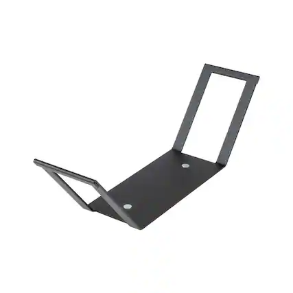 Front. RackSolutions - RackSolutions 1-Unit Mac Mini Vertical Bracket for Modular Shelf - Black.