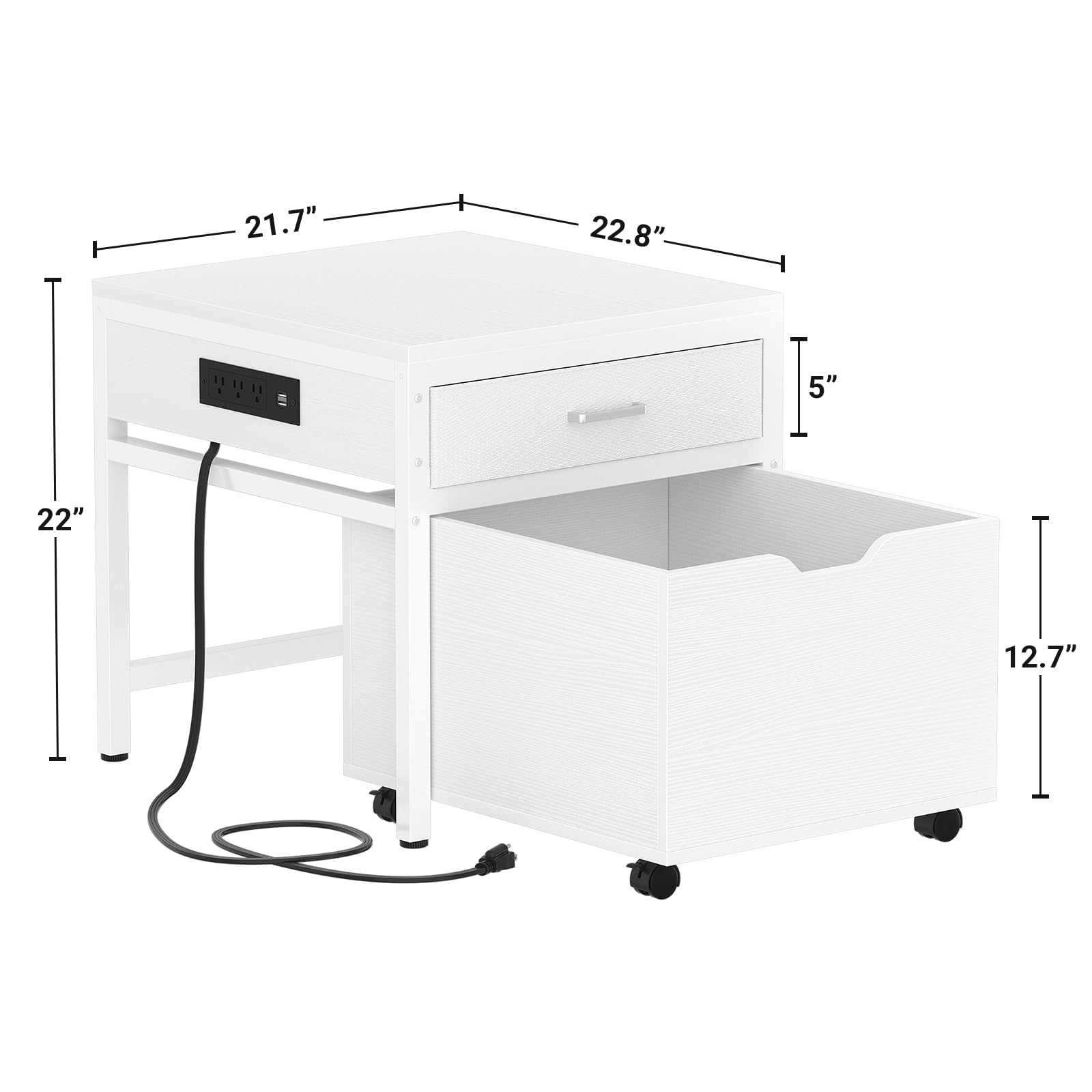 21.7" x 22.8" x 22" x 5" x 12.7"