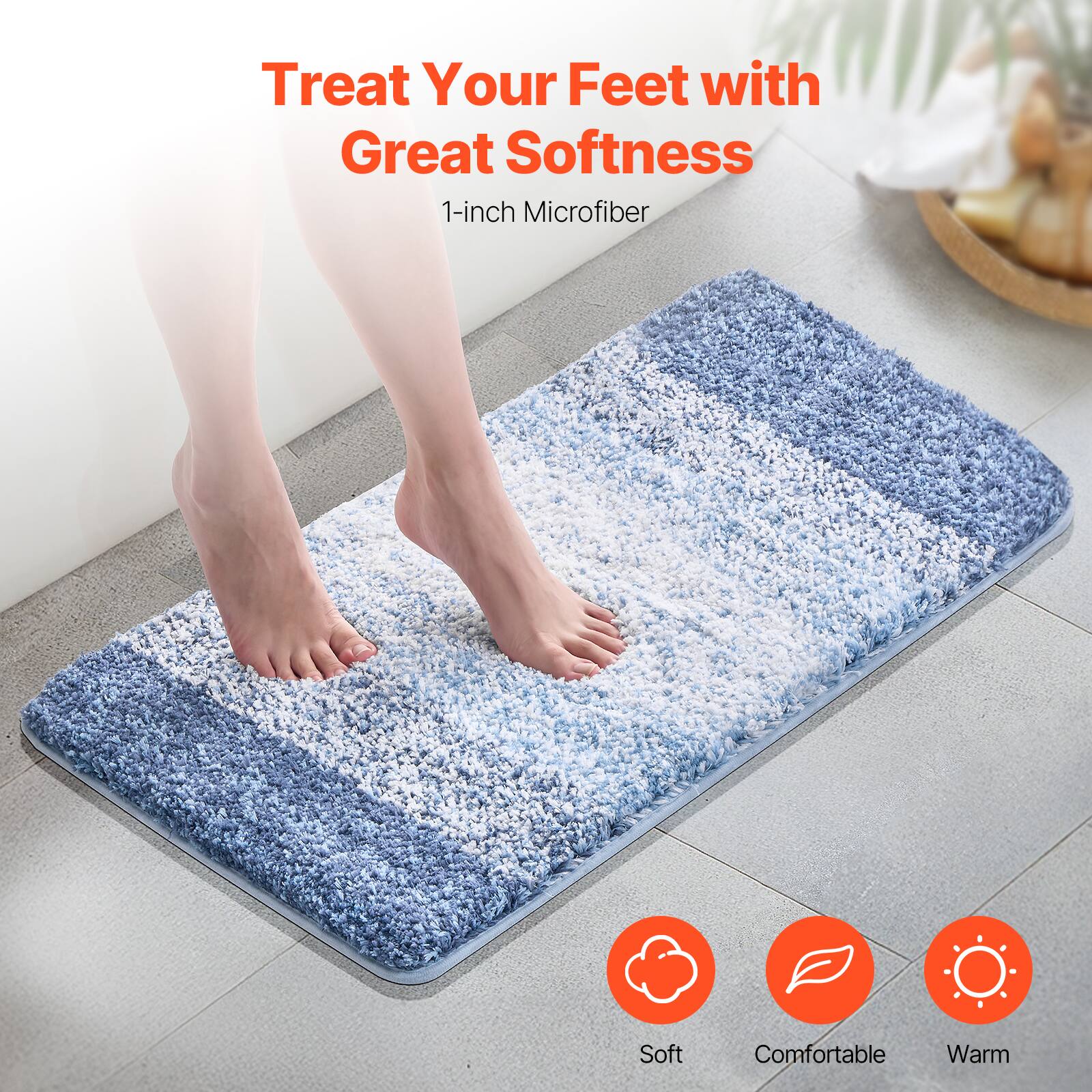 Treat Your Feet with Great Softness

1-inch Microfiber

Soft  
Comfortable  
Warm