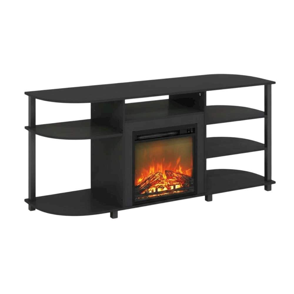 FurniFact - Entertainment Center Stand, Fireplace, TVs up to 55 Inch, Finish - Brown price history on PriceWatchPro