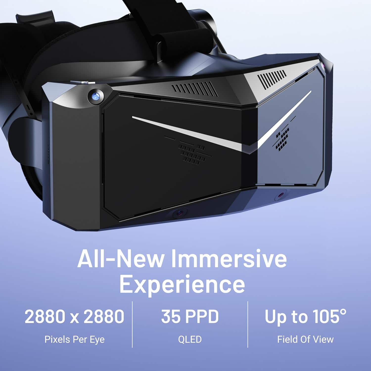 Pimax Crystal Light VR Headset w/ Controllers, Dual QLED+Mini LED