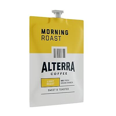 MORNING ROAST  
ALTERRA COFFEE  
LIGHT ROAST  
100% FRESH GROUND  
ARABICA  
SWEET & TOASTED