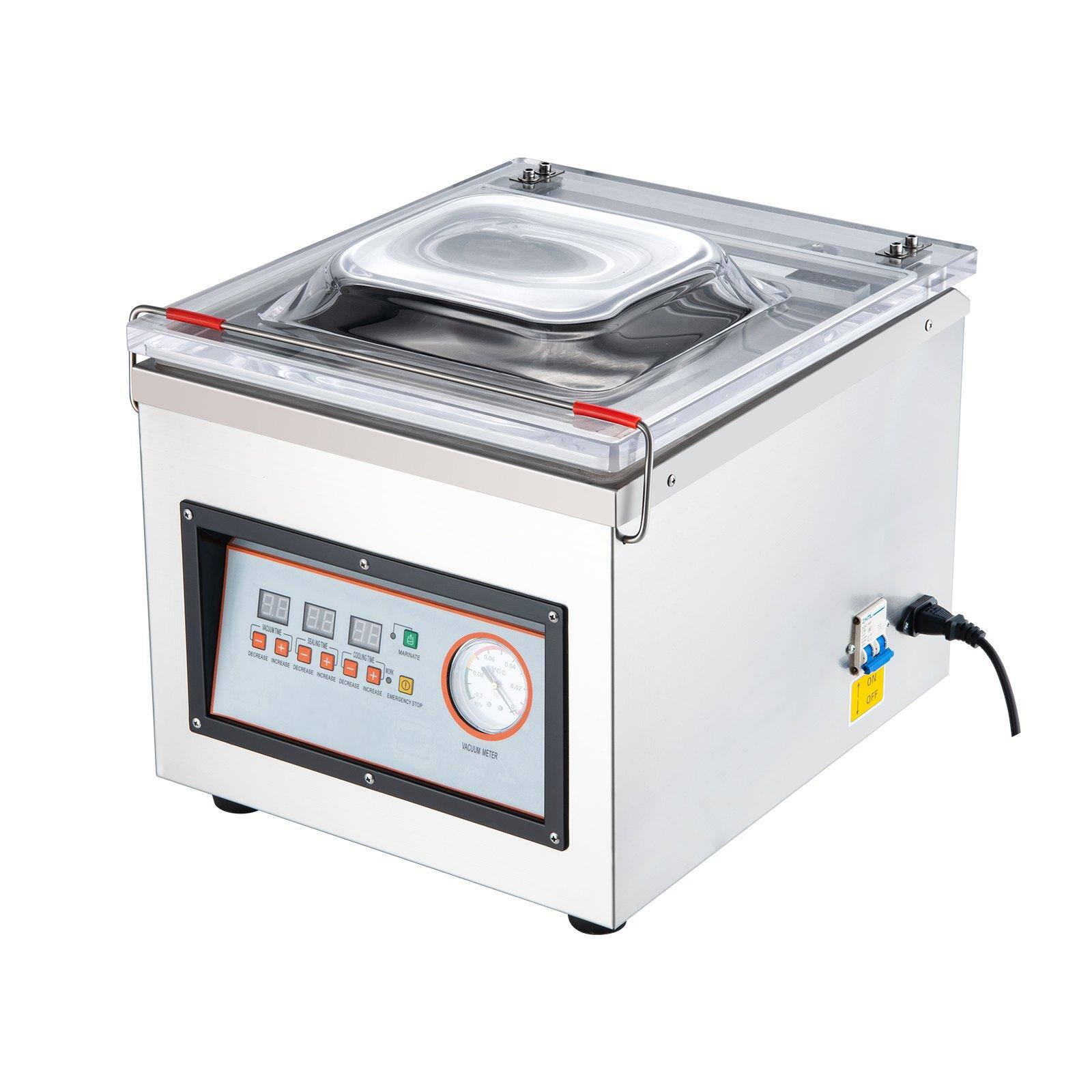 Glintex - DZ-260C Chamber Vacuum Sealer 110V Food Packaging Machine for Home and Commercial Use - Natural