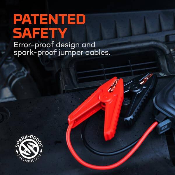 PATENTED SAFETY  
Error-proof design and spark-proof jumper cables.  

SPARK-PROOF TECHNOLOGY