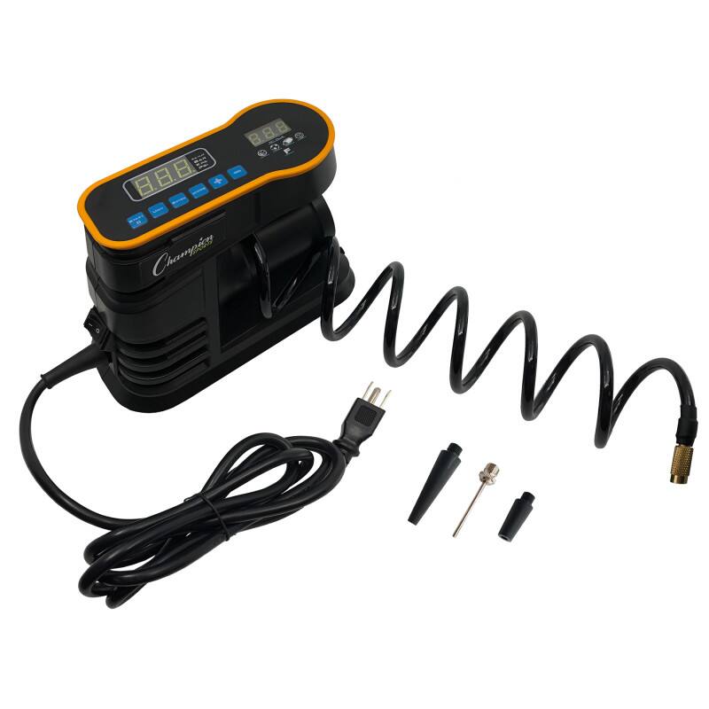 Front. Champion - Smart Digital Inflator - Black | Orange.