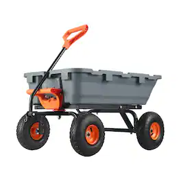 Boyel Living - Dump Cart Poly Garden Heavy Duty Yard Wagon Wheelbarrow