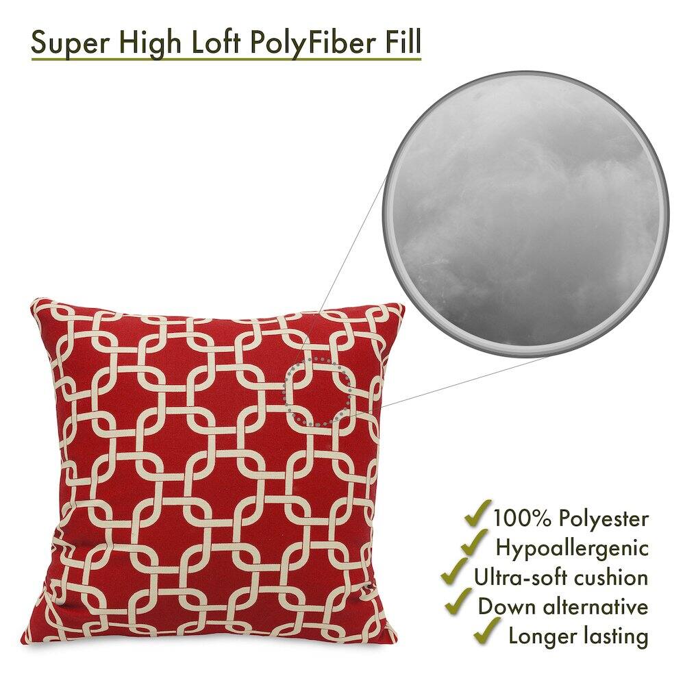 Super High Loft PolyFiber Fill

- 100% Polyester
- Hypoallergenic
- Ultra-soft cushion
- Down alternative
- Longer lasting