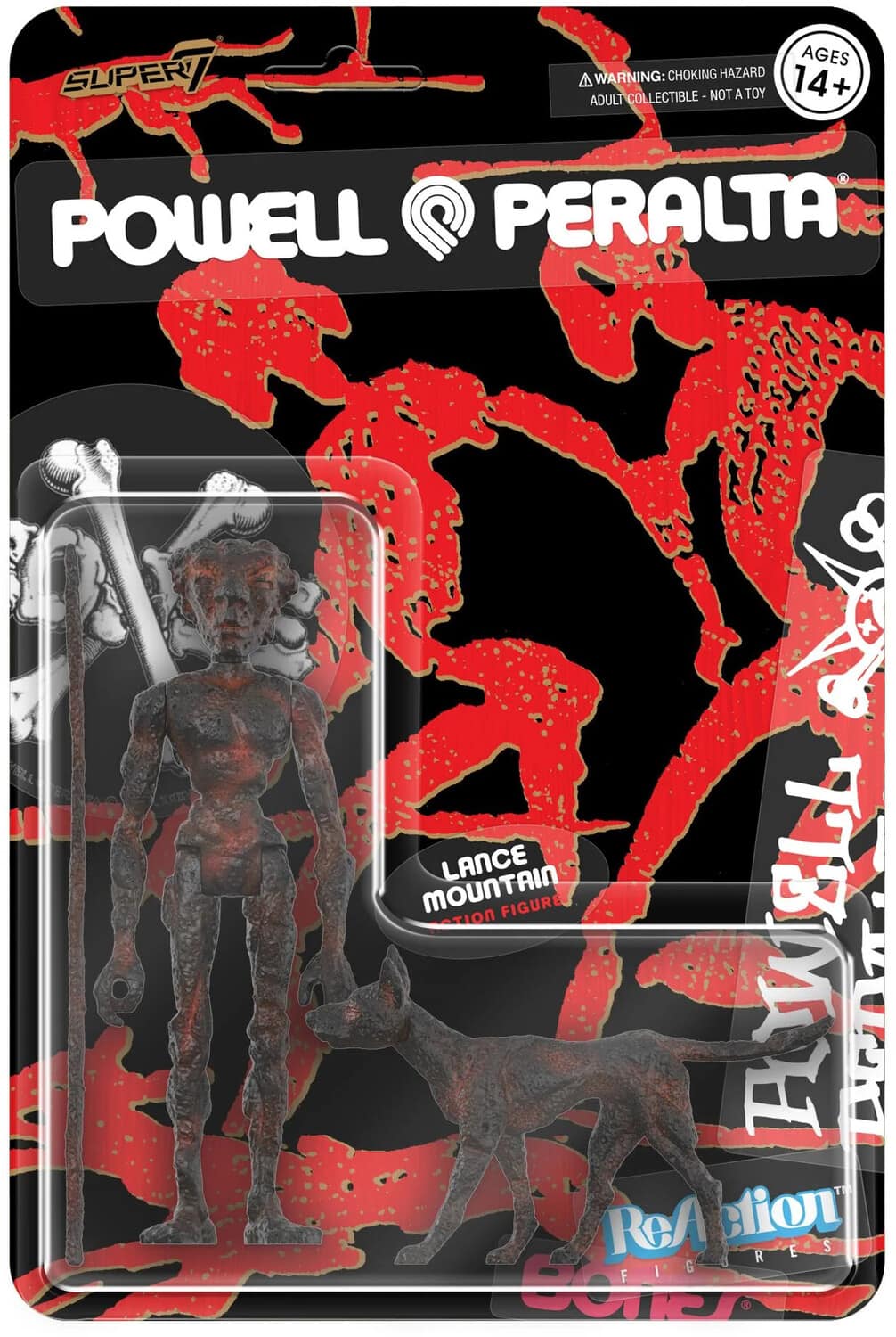Lance Mountain - Super7 - Powell-Peralta - Reaction Figure Wv3 - Lance Mountain (Lava Rock) - COLLECTABLES - Multicolor