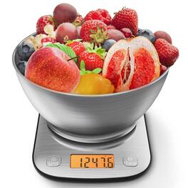 ACJPR - Food Kitchen Scale – 11lb/0.01oz IPX6 Waterproof Stainless Steel with Bowl