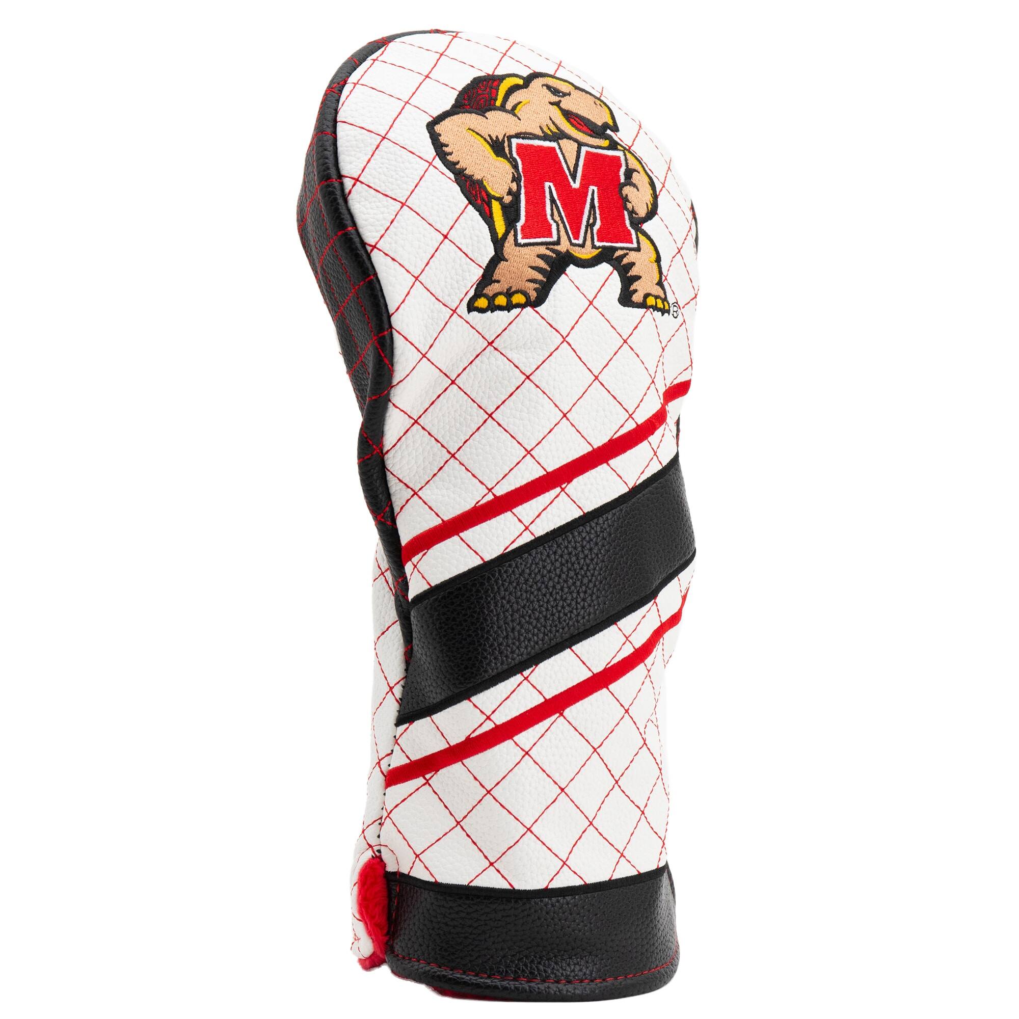 Alt View 2. Team Golf - Maryland Terrapins Striped Quilted Driver Headcover - Multicolor.