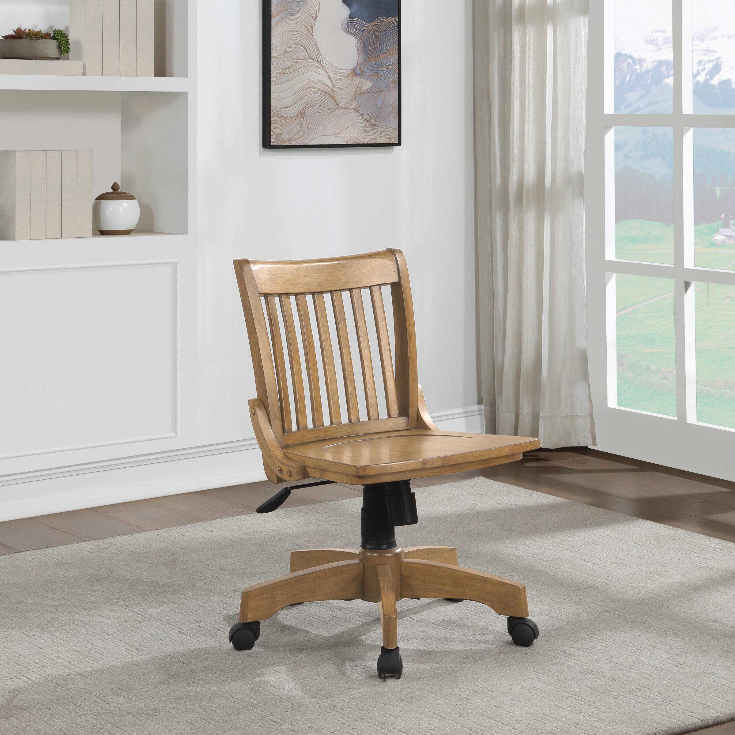 Alt View 12. OSP Home Furnishings - Wood Bankers Home Office Wood Chair - Medium Oak.
